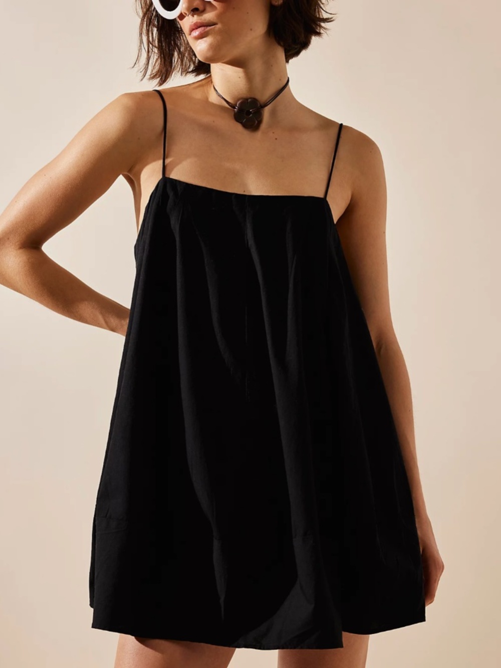 Free People Struttin' Mini Dress (black)